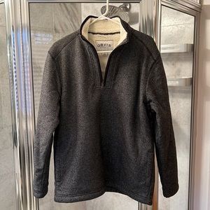 Men’s never worn Orvis sweater/ jacket quarter zip